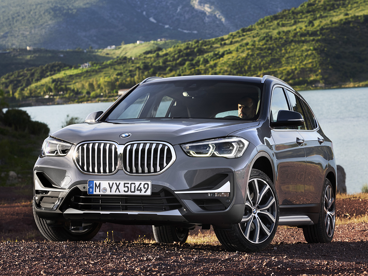 2020 BMW X1 in charcoal gray.