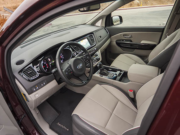 2015 Kia Sedona SX Long Term Interior 01
