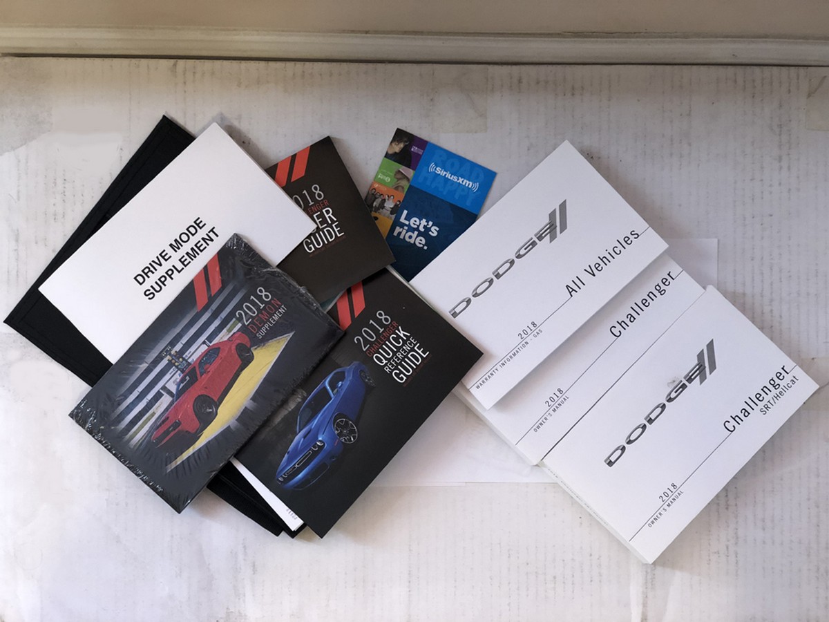 2018 Dodge Challenger SRT Demon Manuals1
