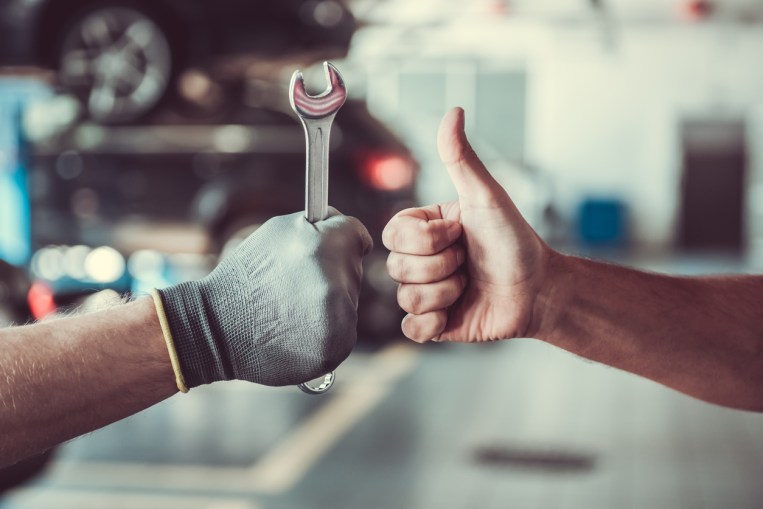 Handsome Auto Service Workers