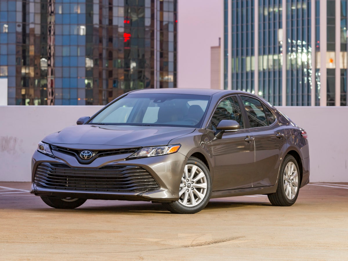 2018 Toyota Camry in charcoal.