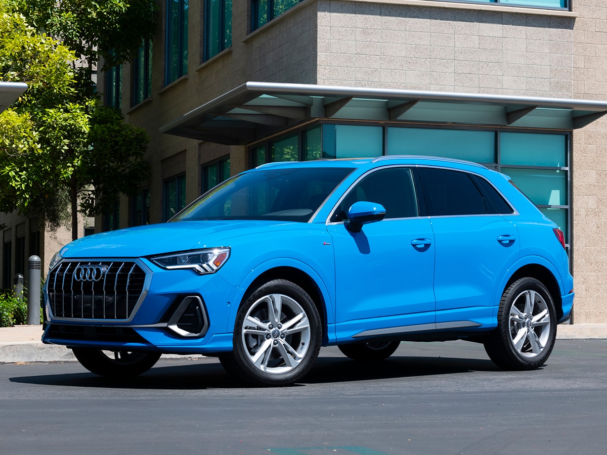 2019 Audi Q3 in blue.