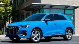 2019 Audi Q3 in blue.