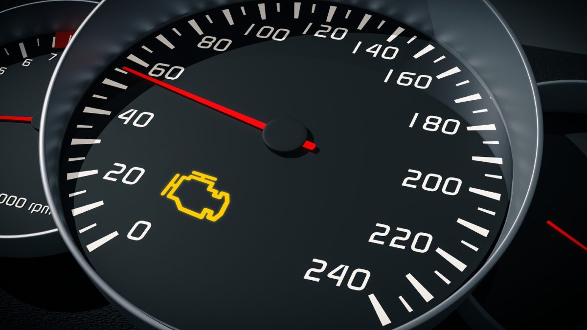 Check engine warning light