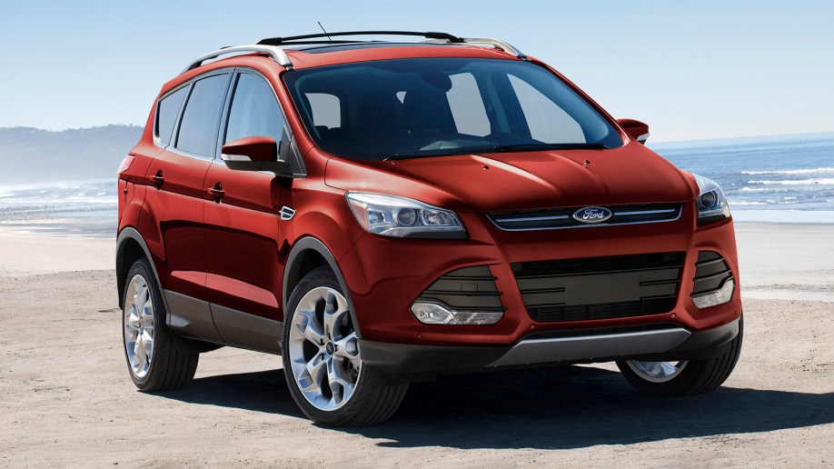 2015 Ford Escape in red.
