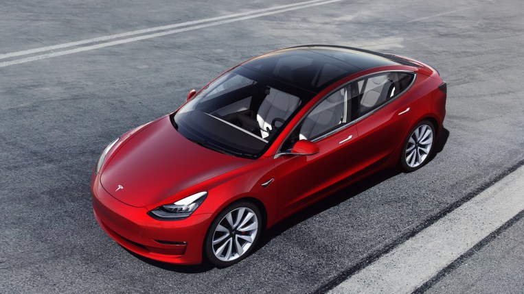 2019 Tesla Model 3 Front Quarter Red