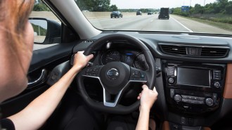 RT Nissan ProPilot Assist Woman Driving On Freeway