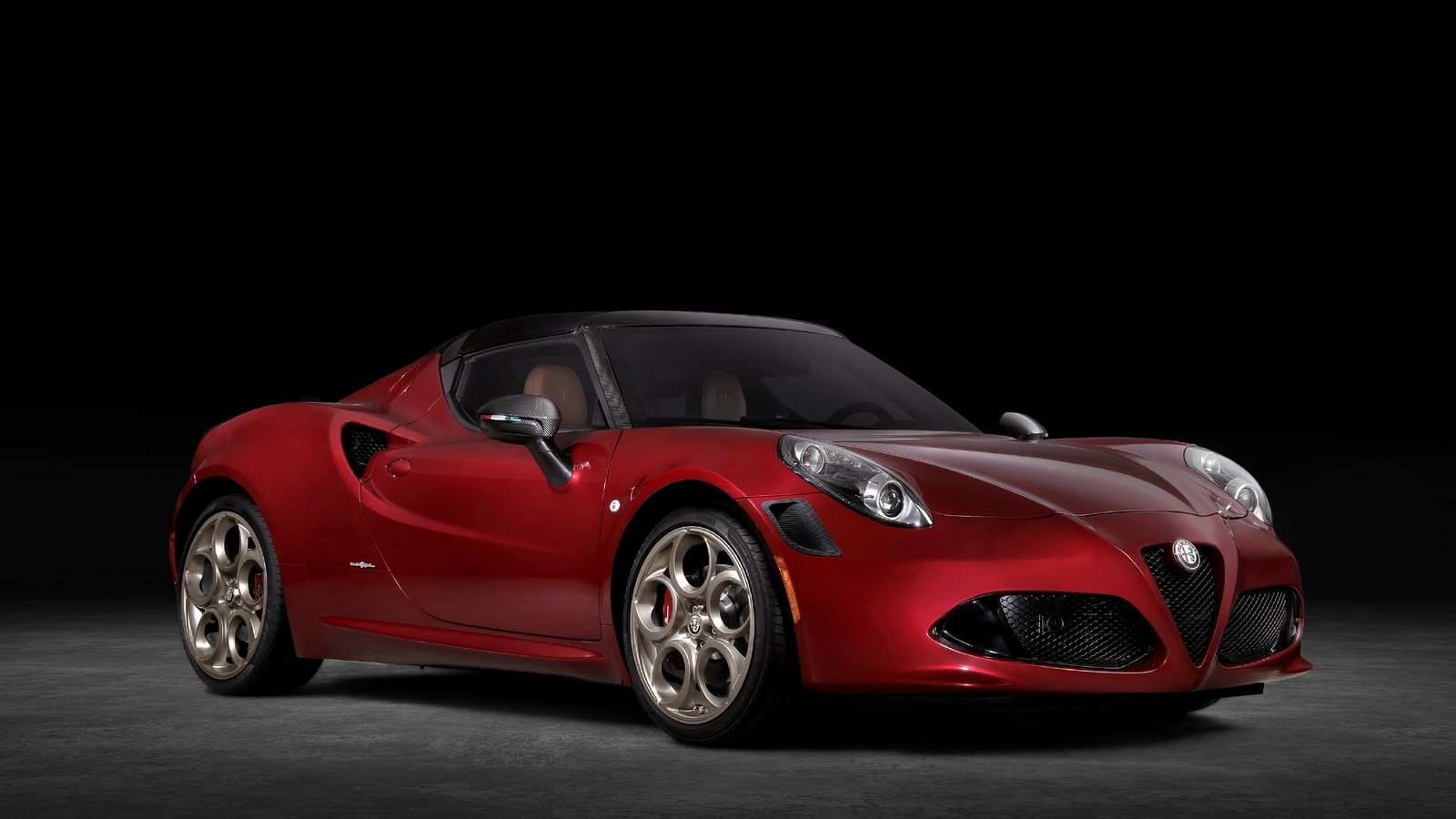 The 2020 Alfa Romeo 4C seen from a front quarter angle