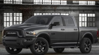 2021 Ram 1500 Classic Warlock in black in a building