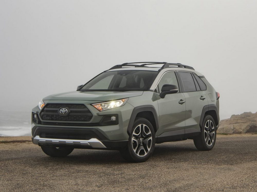 2021 Toyota RAV4 Adventure green on mountain