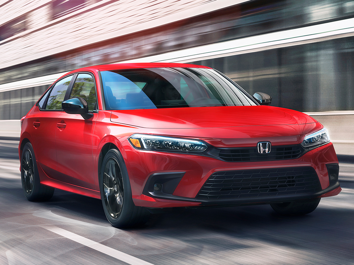 2022 Honda Civic Front Passenger Side in Red