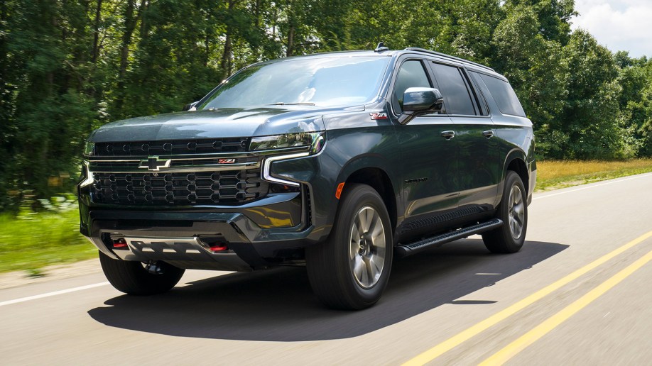 2021 Chevrolet Suburban Z71 driving on the highway