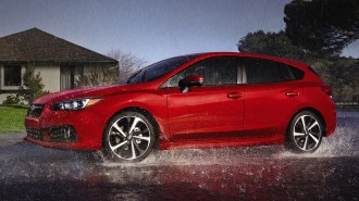 2021 Subaru Impreza in red.