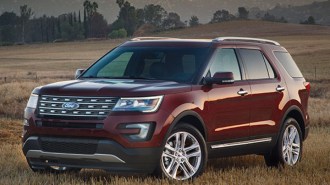 The 2017 Ford Explorer seen from a front quarter angle