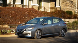 2022 Nissan Leaf in silver.