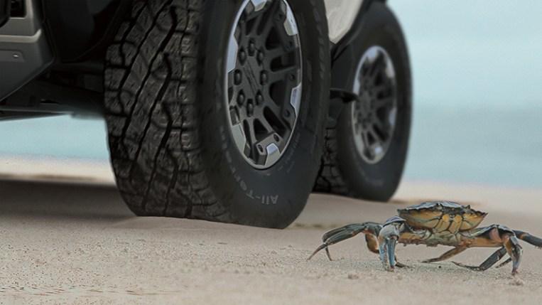CrabWalk feature of the Hummer EV.