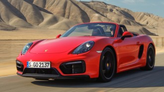 2015 Porsche Boxster Driving Front Three Quarter