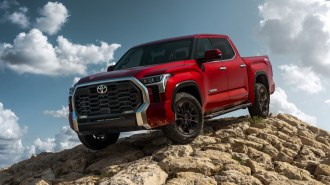 2022 Toyota Tundra Driving Front Three Quarter Low Angle