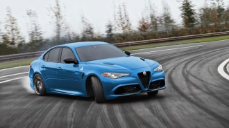 2022 Alfa Romeo Giulia Driving Front Three Quarter