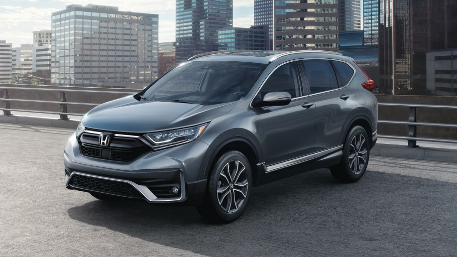 2022 Honda CR-V Touring in gray.