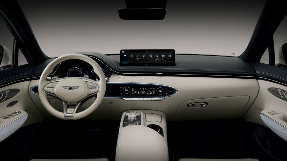 The interior of the 2023 Genesis Electrified GV70.