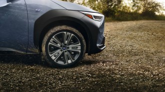 2023 Subaru Solterra Teaser Front Wheel