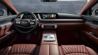 The cabin of the 2023 Genesis G90