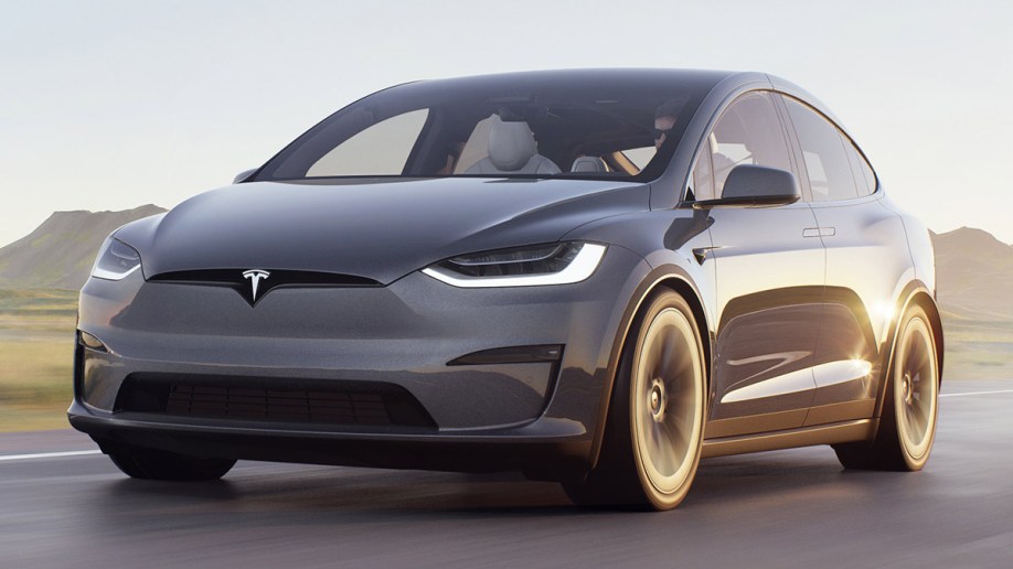 2022 Tesla Model X in gray.