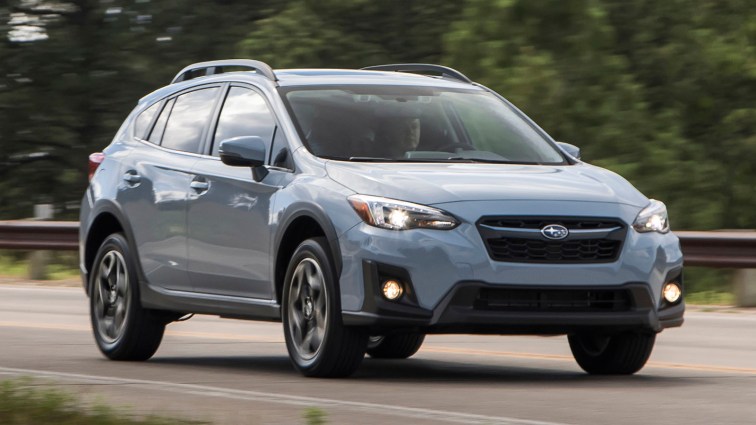 2018 Subaru Crosstrek in blue.