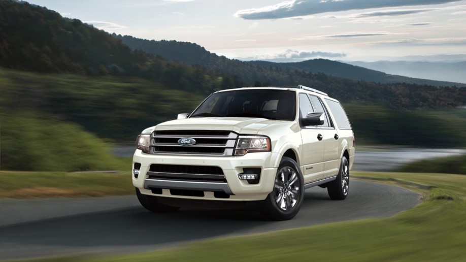 A 2017 Ford Expedition in white
