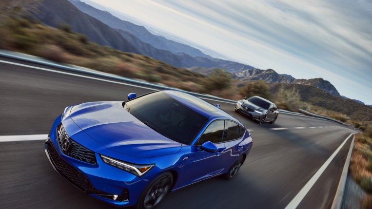 2023 Acura Integra Overhead Front Three Quarter