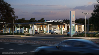 An Electrify America charging station