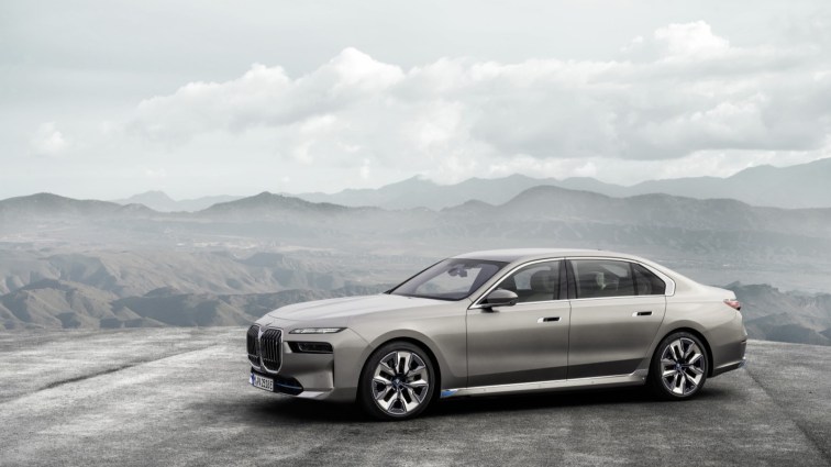 The 2023 BMW 7 Series seen from a front quarter angle