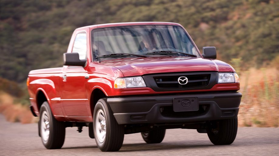 2009 Mazda B Series pickup in red.