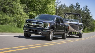 2022 Ford F-150 towing a boat