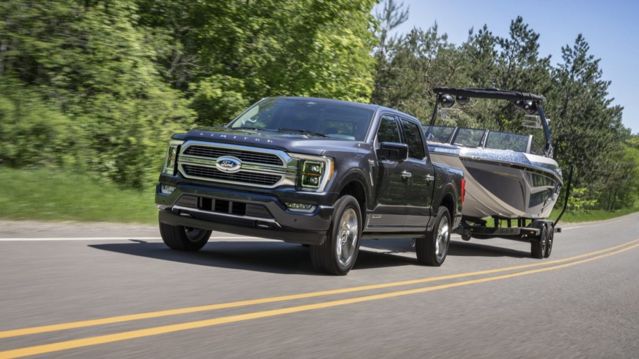 2022 Ford F-150 towing a boat