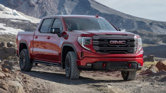 2022 GMC Sierra 1500 AT4X in red.