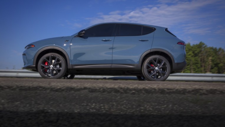 The 2023 Dodge Hornet seen in profile