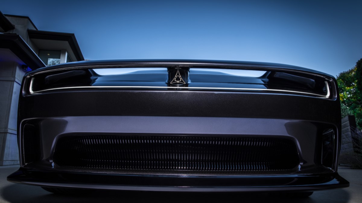 The hidden front wing of the Dodge Charger Daytona concept
