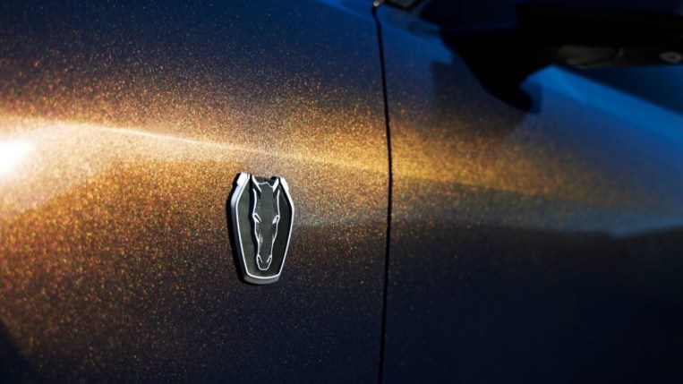 Uniqu Dark Horse badges take the place of the some of the usual Mustang symbols