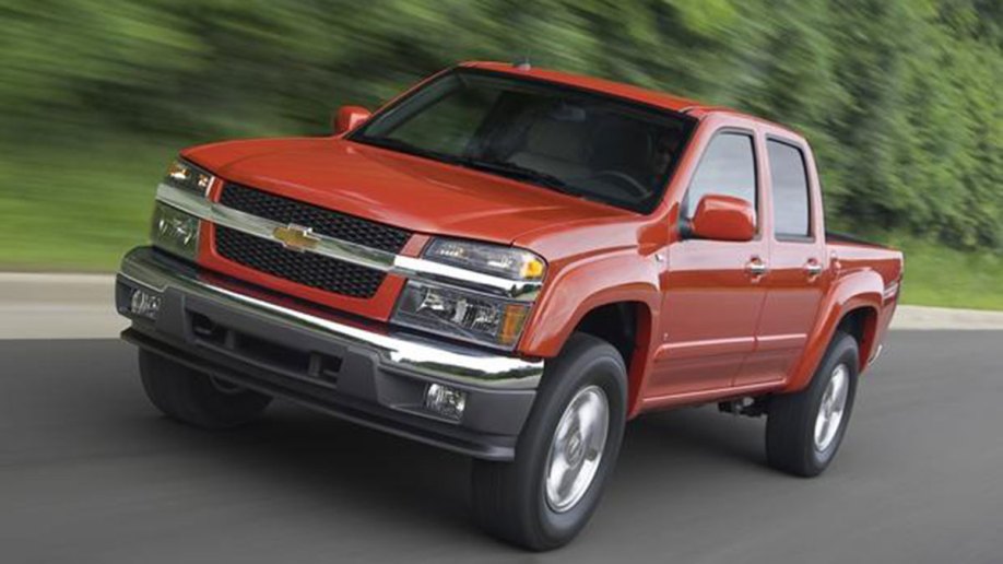 2007 Chevrolet Colorado in red.