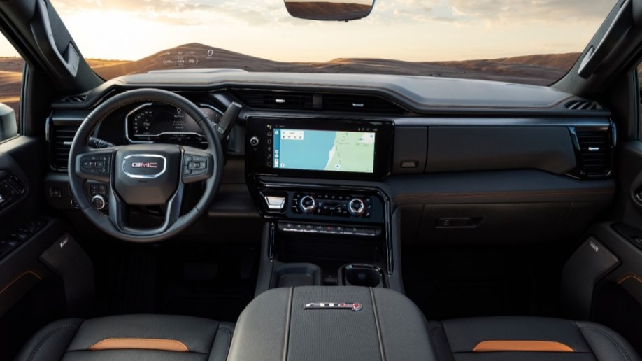 The 2024 GMC Sierra HD AT4's dashboard