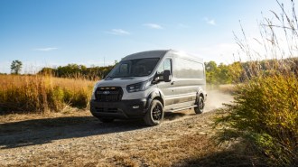 The Ford Transit Trail seen from a front quarter angle