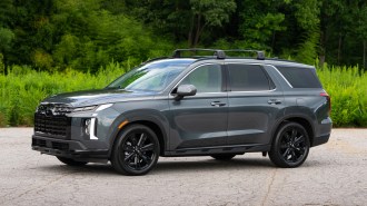 Grey 2023 Hyundai Palisade XRT near trees