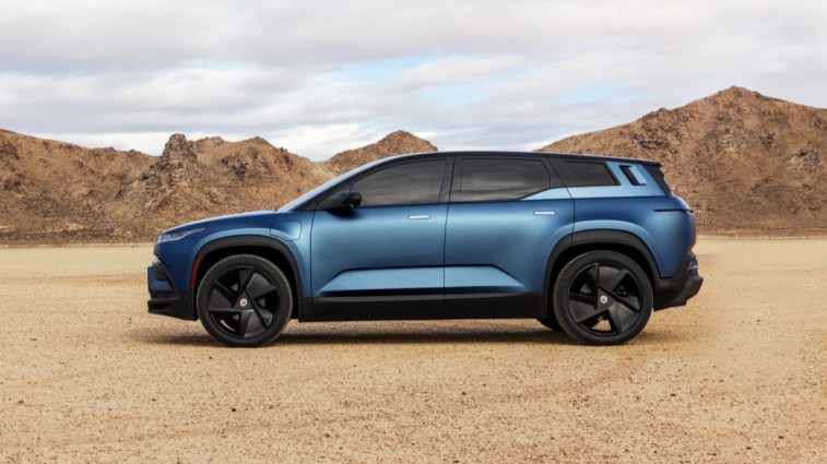 The 2023 Fisker Ocean seen in profile