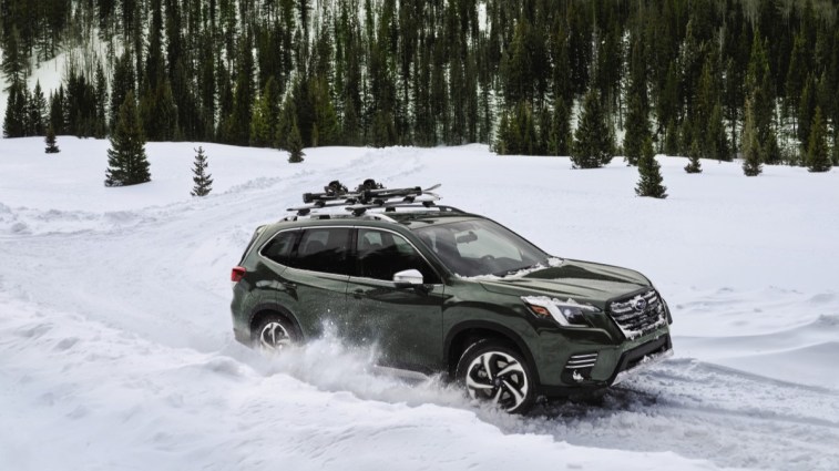 The 2023 Subaru Forester in snow