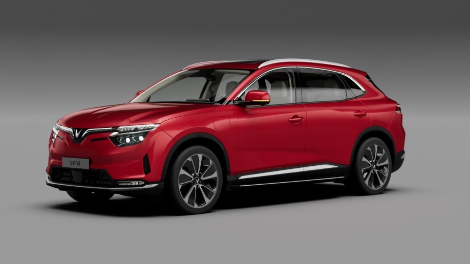 2023 VinFast VF-8 in red.
