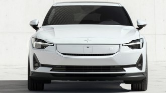 The 2024 Polestar 2 seen from head on