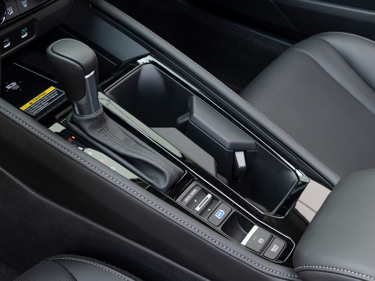2023 Honda Accord Hybrid shifter and console.