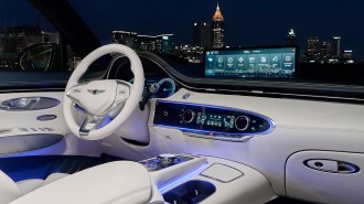 2023 Genesis Electrified GV70 interior.
